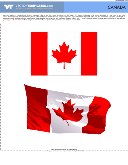 Canadian Flag - flat flag and wavey flag : Free Download