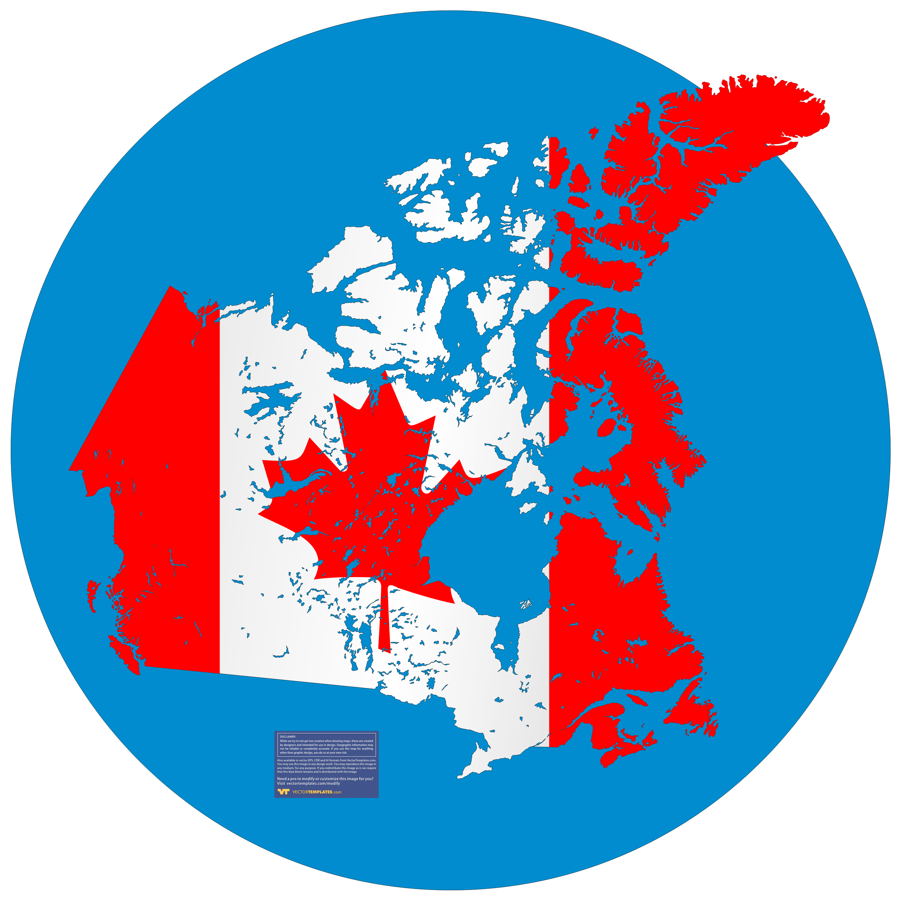 Canadian Map (Map and Canadian flag)