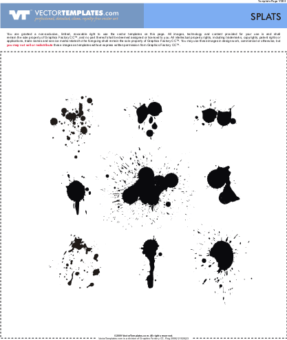 Nine Ink Splats