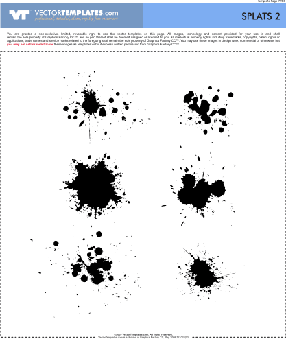 Six Ink Splats