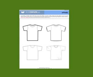 4 Vector T-Shirt Templates : Free Download