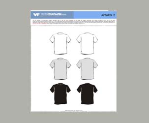 6 Vector T-Shirt Templates