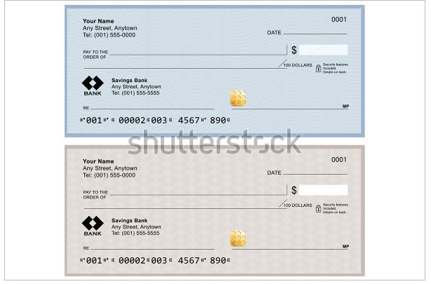 Blank Check Templates in PSD Formats