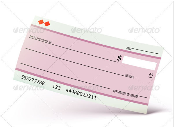 Blank Check Templates in PSD Formats