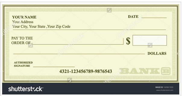 Blank Check Templates in PSD Formats