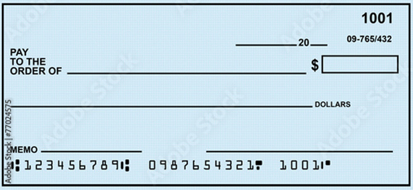 Blank Check Templates In Vector Forms