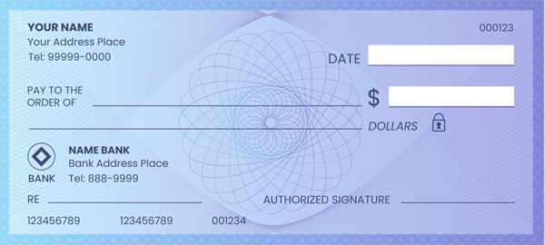 Blank Check Templates In Vector Forms