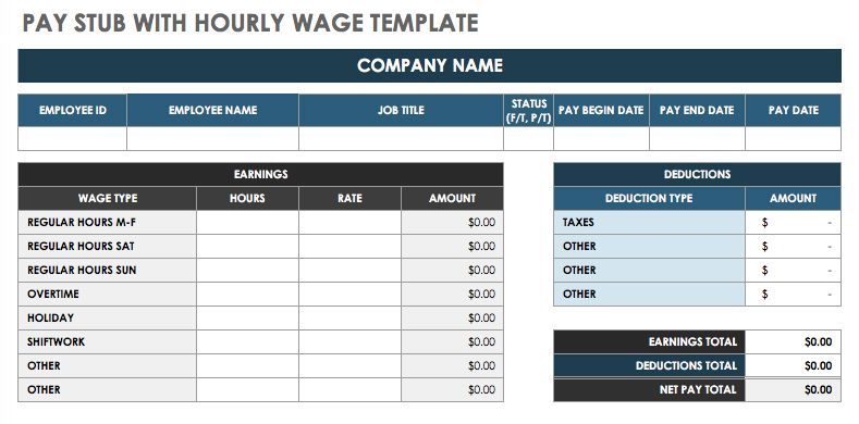 40+ Effective and Printable Pay Stub Templates for Employees