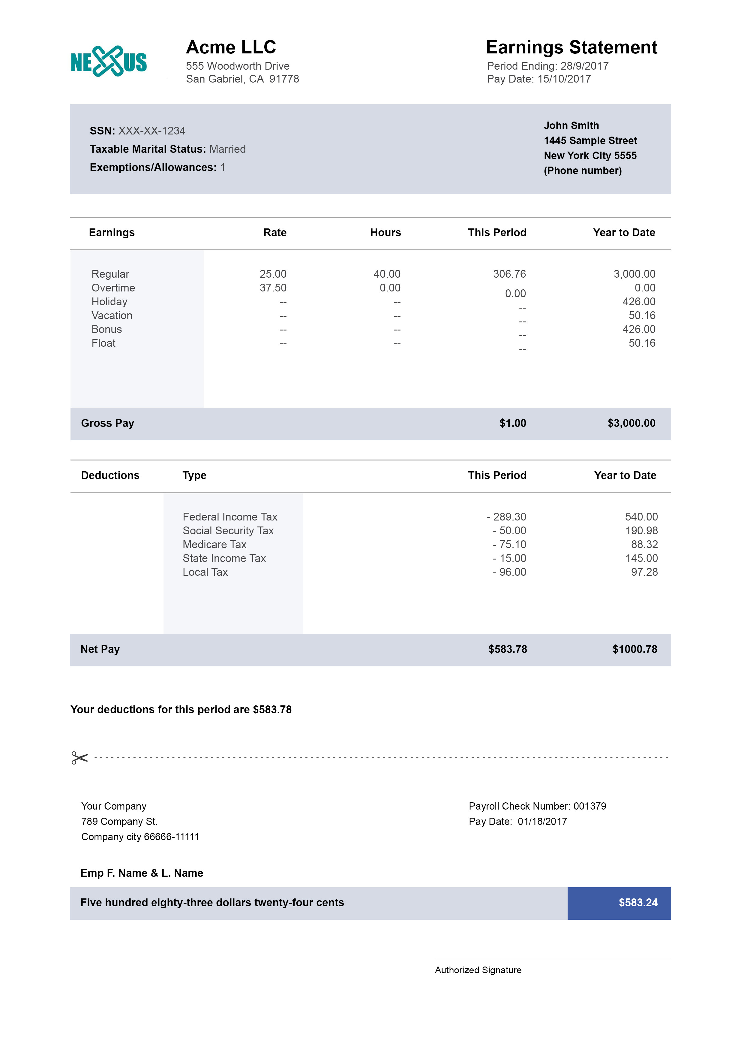 10+ Best Payroll Check Templates for Free