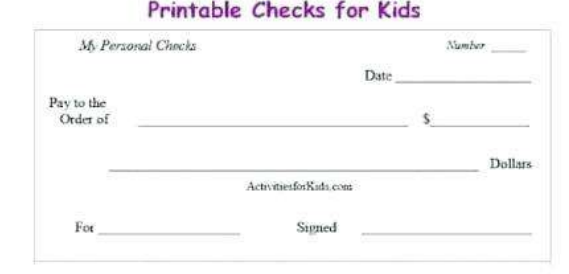 Fillable Blank Check Templates