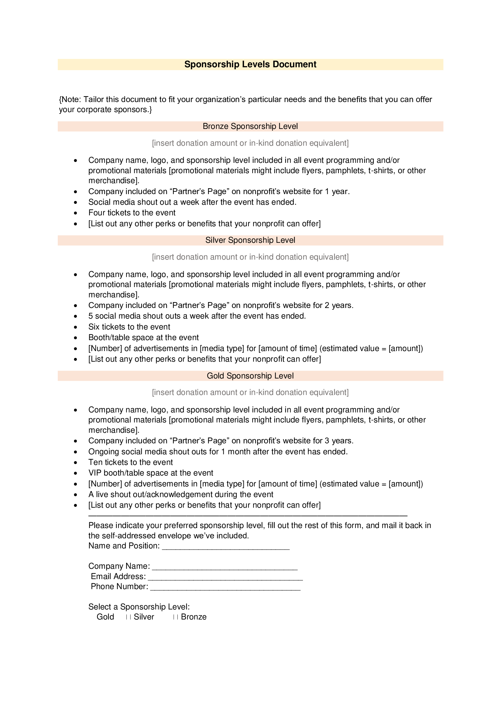 10+ Best Sponsorship Proposal Request Letter Templates For Free