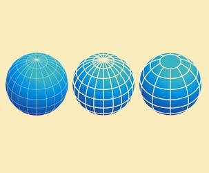 Globes With Longitude and Latitude