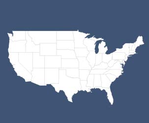 Map of US States (thin outlines)