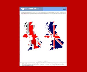 UK 2: UK Map with Union Jack Fill