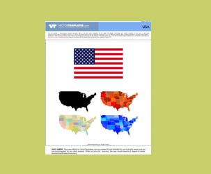 Vector USA Flag, Vector USA Maps