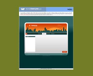 Web Template with skyline/cityscape